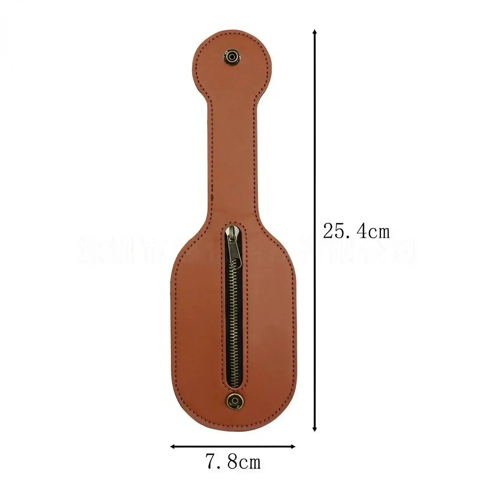KISMIS New Vintage Leather Wallet, tan leather long slim design with vertical zipper and visible stitching