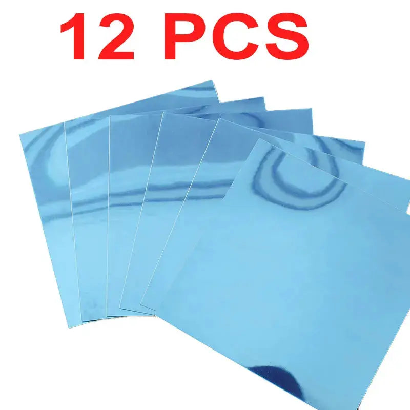 Self-adhesive blue mirror sheets, 12 pcs, flexible non-glass wall stickers by Simples Market