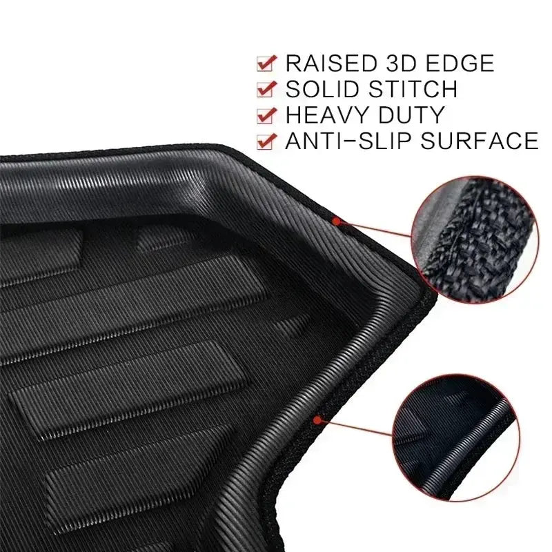 Toyota RAV4 XA50 rear trunk mat by Simples Market, waterproof cargo liner with raised 3D edge and anti-slip surface