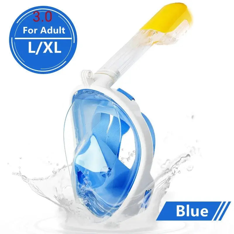 Underwater Full Face Diving Mask Anti Fog For Snorkeling And Scuba Waterproof Respiratory Mask For Adults And Kids