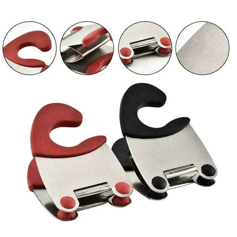Pot Clip Holder Silicone Anti Scald Grip For Spoon Spatula Utensils