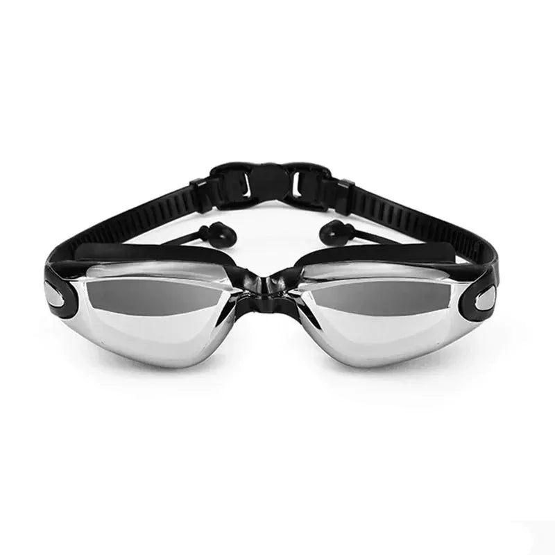 Swimming Goggles For Adults Anti Fog UV Protection Waterproof Swim Eyewear With Earplugs Men Women