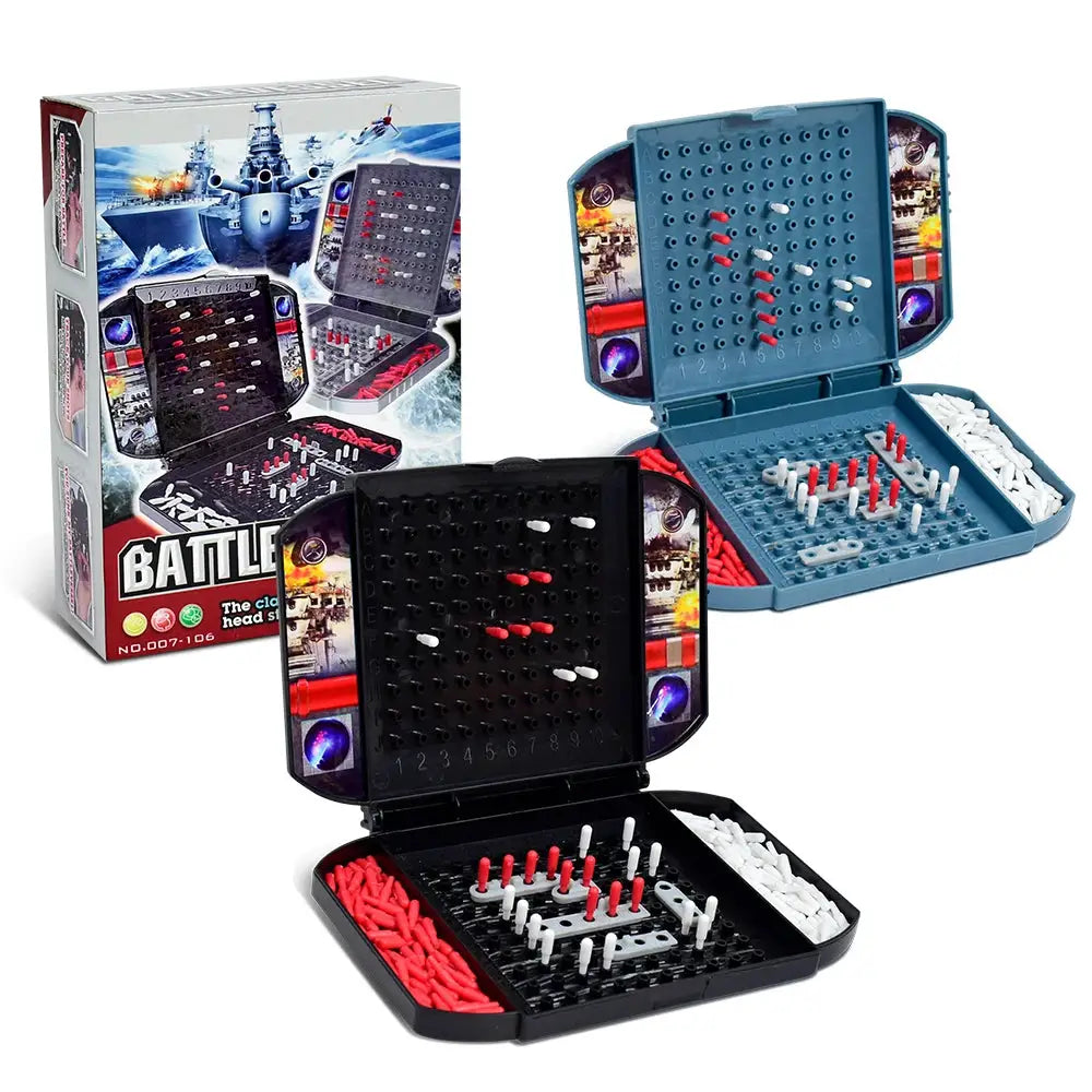 Two Player Battleship Board Game For Kids Navy Warship Theme Classic Naval Combat Strategy Tabletop Game