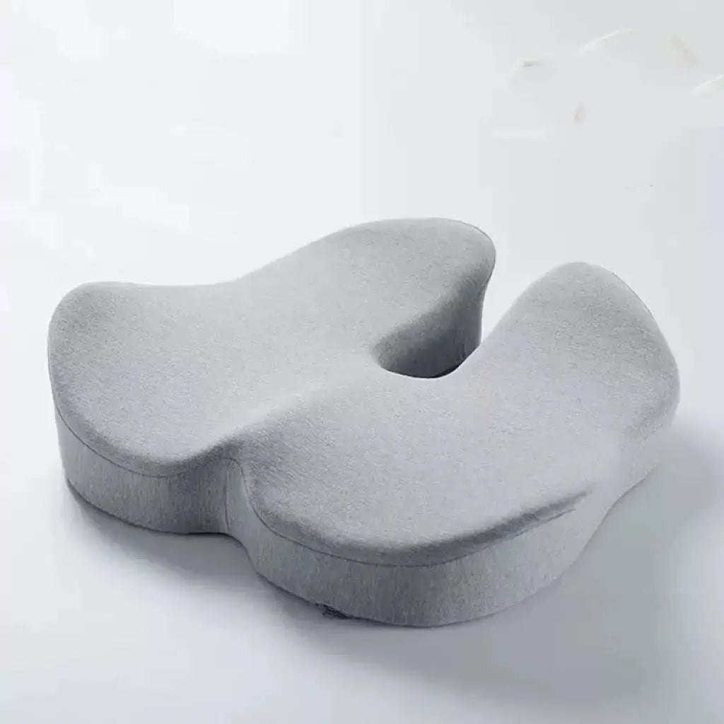 Simples Market ergonomic memory foam seat cushion, grey with removable cover for office chairs