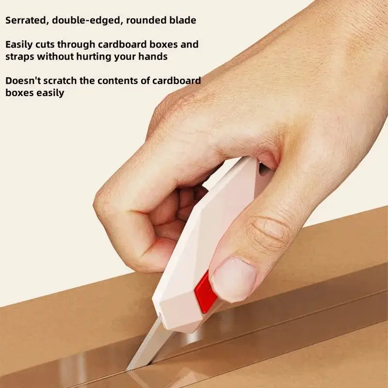 Diamond Design Unbox Knife With Safety Round Head Cutter And Magnetic Box Cutter For Opening Packages And Letters