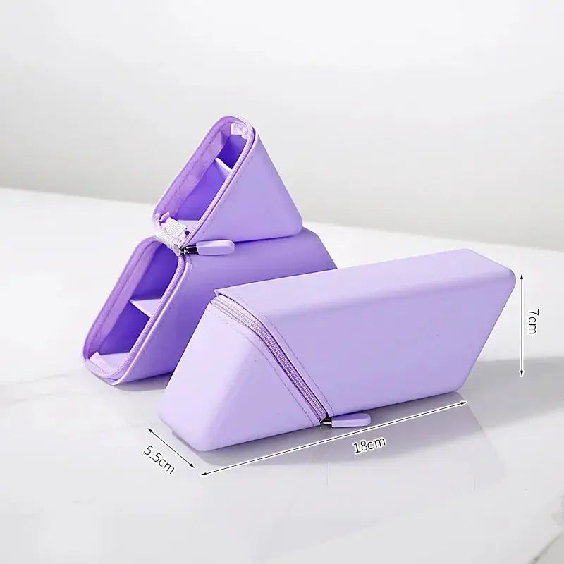 NovaFlex Stylish Silicone Pen Holder Foldable Desktop Organizer For Office And Study Space Saving Desk Accessory