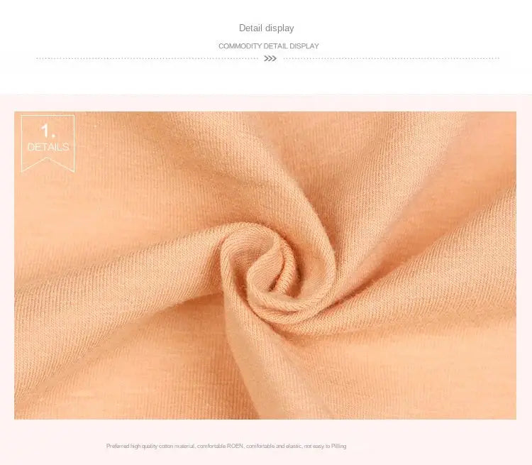 Simples Market peach cotton high-waist panties, 4-piece set, plus-size women's shaping underwear