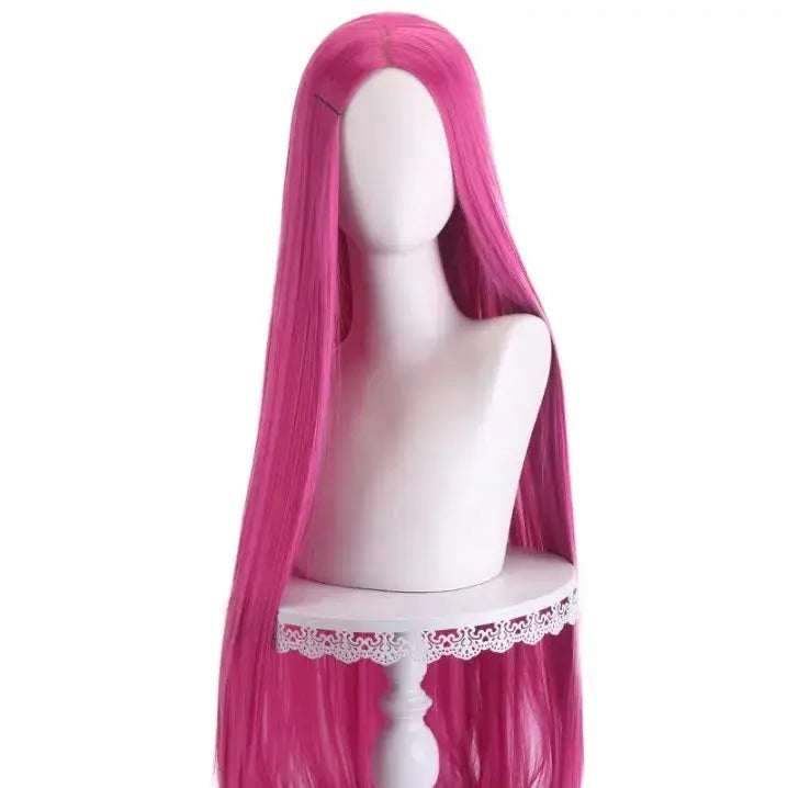 Long pink Team Rocket cosplay wig for anime cosplay, Simples Market