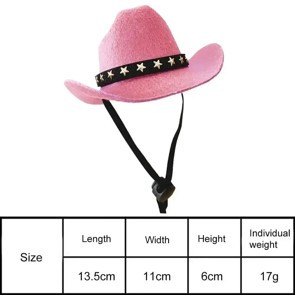 Adjustable Funny Pet Cowboy Hat For Dogs And Cats Outdoor Summer Headwear Accessory