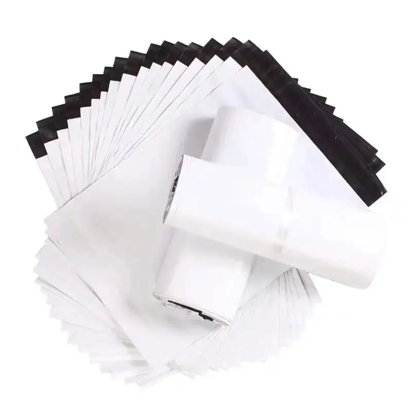 INPLUSTOP Poly Shipping Bags Opaque White PE Express Envelopes Self Adhesive Seal Courier Mailing Bags