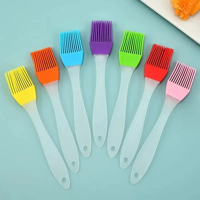 Removable Head Silicone Pastry Brush Heat Resistant Food Grade Kitchen Utensil Glazes Marinades Sauces Baking Barbecue