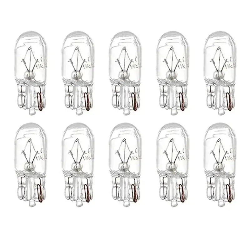 Car bulbs, Simples Market 10-pack T10 W5W 12V, clear glass with single filament