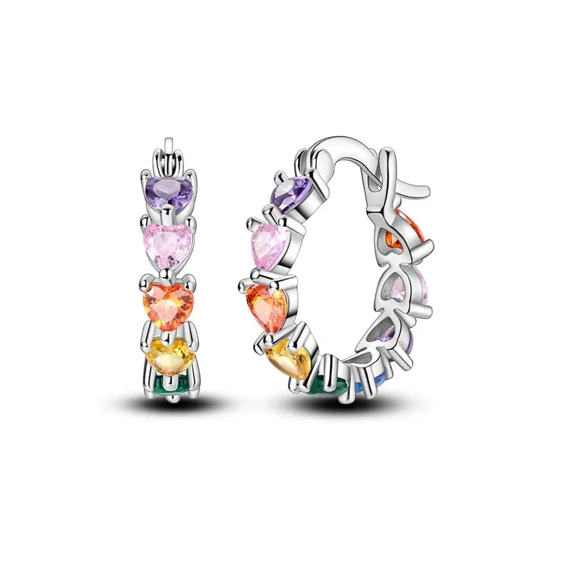 New 925 Sterling Silver Sparkling Zircon Four Leaf Clover Drop Earrings For Women Wedding Engagement Gift