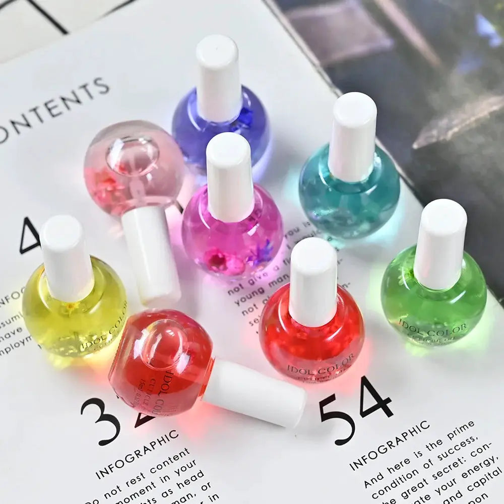 FloraNail 8 Flowers Nail Nutrition Oil With Dried Flower Infusions For Moisturized Cuticles And Nail Growth Support