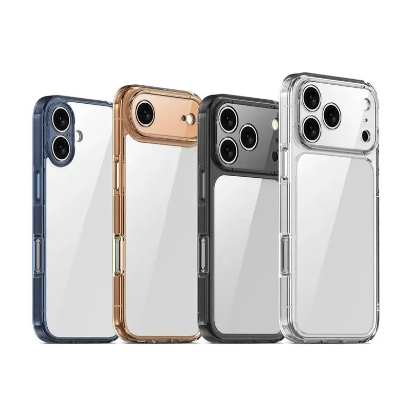 LuxShield Clear Hybrid Shockproof Case For iPhone 17 Series TPU And PC Protective Cover