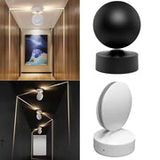 Simples Market 9W LED Window Sill Lamp, cob narrow beam; black or white spherical head, rotatable angle
