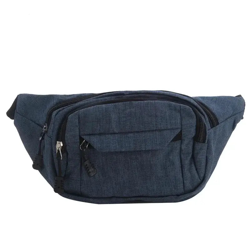 Waist bag blue, multifunctional belt bag with large capacity and anti-splash wear-resistant design