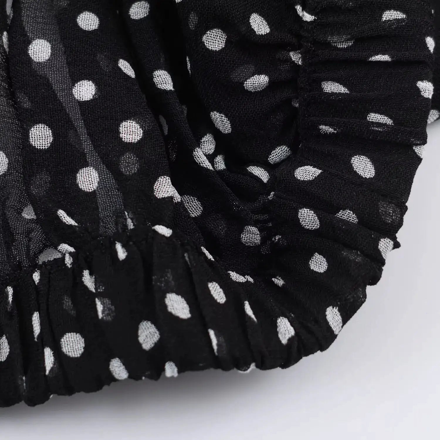 Polka Dot Two Piece Outfits For Women Bow Tie Blouse And Midi Skirt