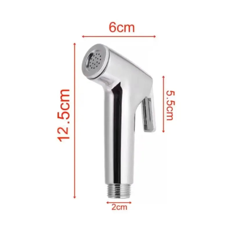 Handheld bidet sprayer by Simples Market in chrome with lever spray control