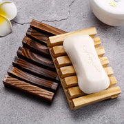 EverPure Bamboo Soap Holder With Draining Design Keeps Soap Dry Mildew Free In Bathroom