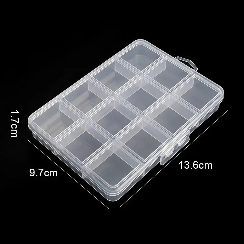 Transparent Storage Container Jewelry Box Clear Plastic Organizer For Beads And Earring Display Case