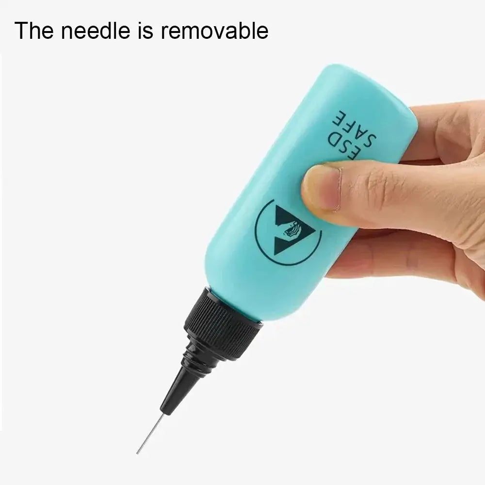 65ML Alcohol Dispensing Bottle With Needle Anti Static Solvent Water For Rosin Wash Mobile Phone Repair Leak Proof