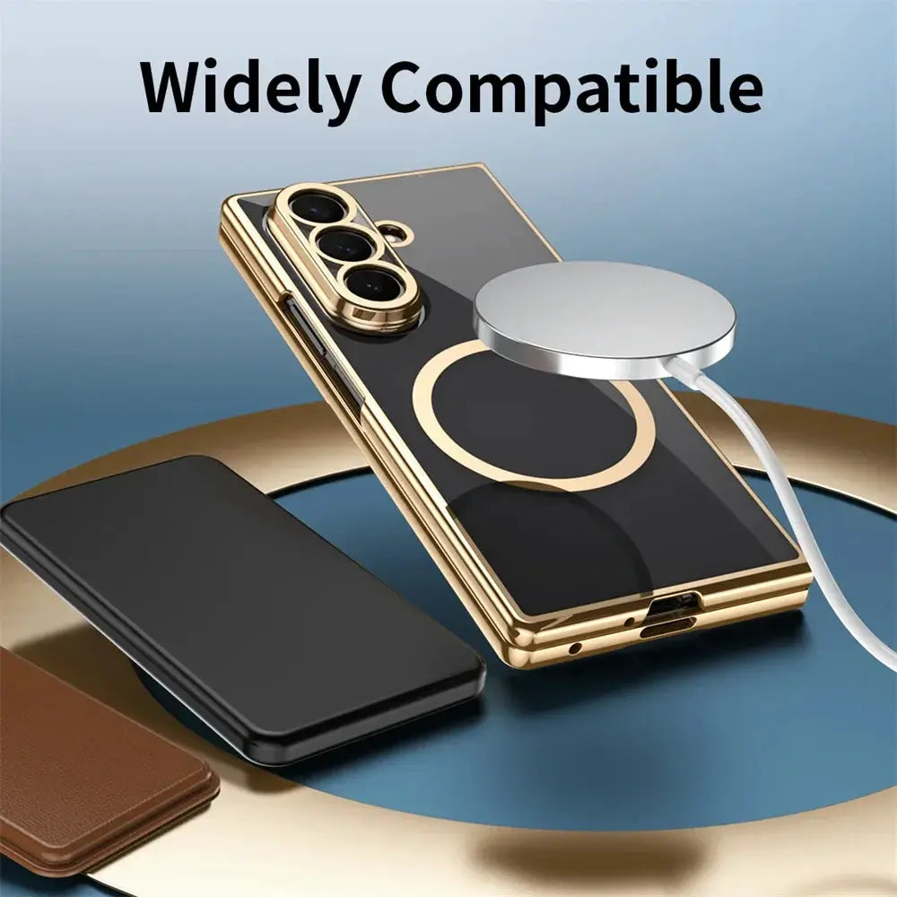 HD clear tempered film screen protection magnetic phone cases by Simples Market for Samsung Z Fold, 4-color set, MagSafe