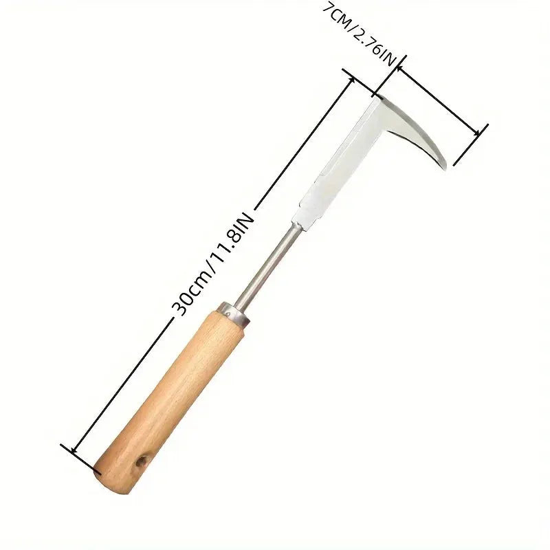 Stainless Steel L Shaped Gap Weeding Tool For Garden Yard Patio Pathway Easy Cleanup