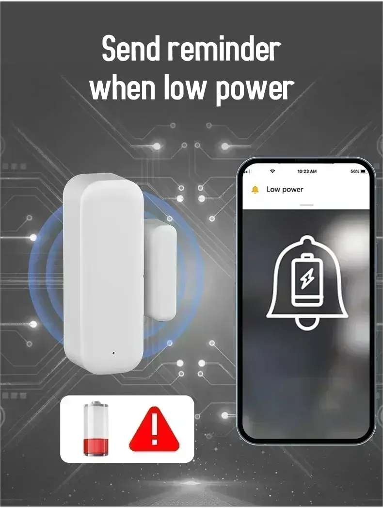 Simples Market Tuya WiFi Zigbee door/window contact sensors (2-pack) in white with Smart Life app control