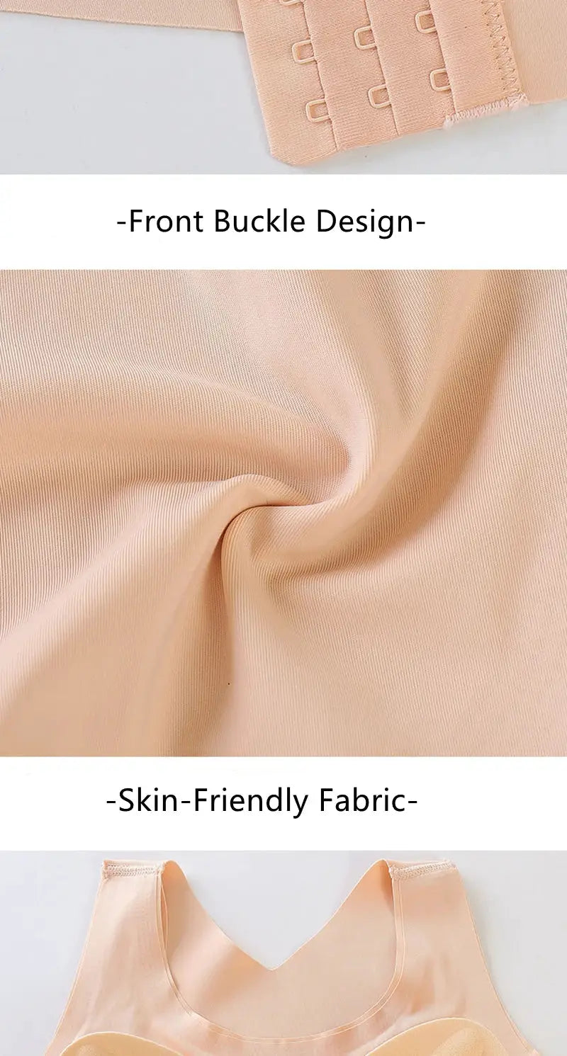 Posture Correction Bra by Simples Market in nude seamless fabric with back-hook closure