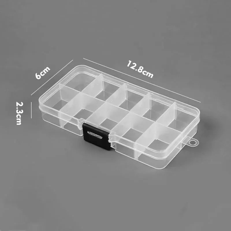 10 Slot Adjustable Plastic Jewelry Organizer Box For Beads And DIY Jewelry Making Craft Storage Case