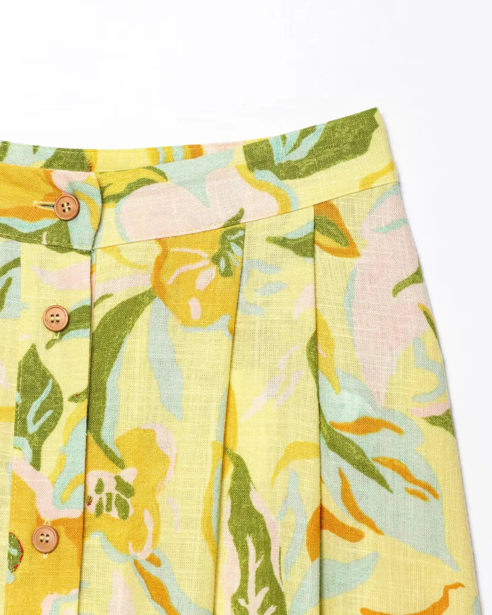 Floral Print Two Piece Set Women Crop Camisole A Line Skirt Beachwear