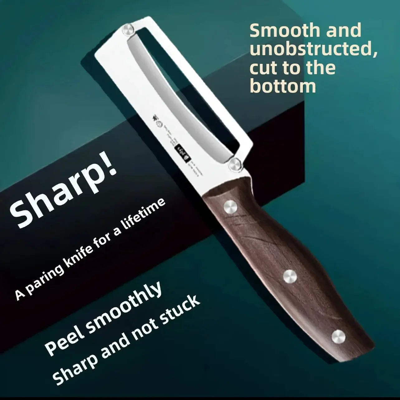 Stainless Steel Peeler With Wooden Handle For Peeling And Slicing Fruits And Vegetables Durable And Smooth Operation