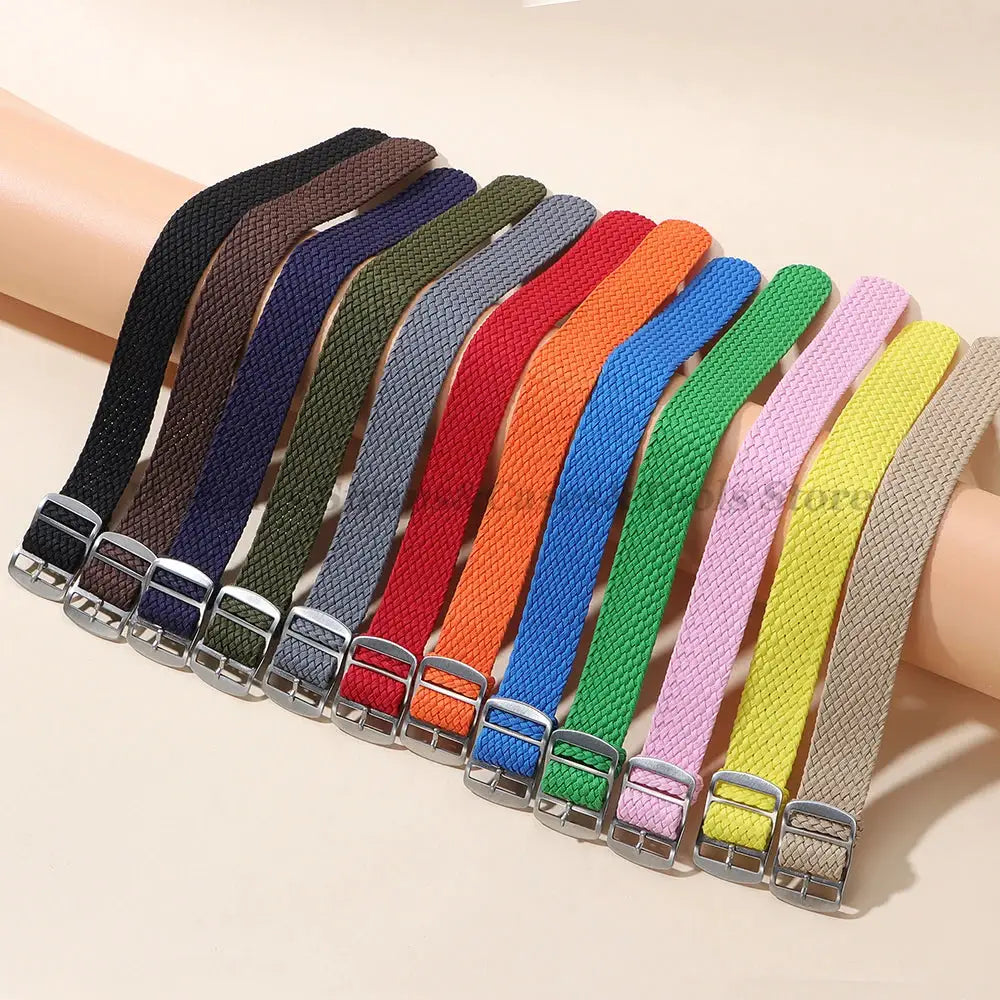 14mm 16mm 18mm 20mm 22mm Nylon Woven Canvas Watch Band for Perlon for Omega Strap Watchband Men Women Sport Bracelet 2035
