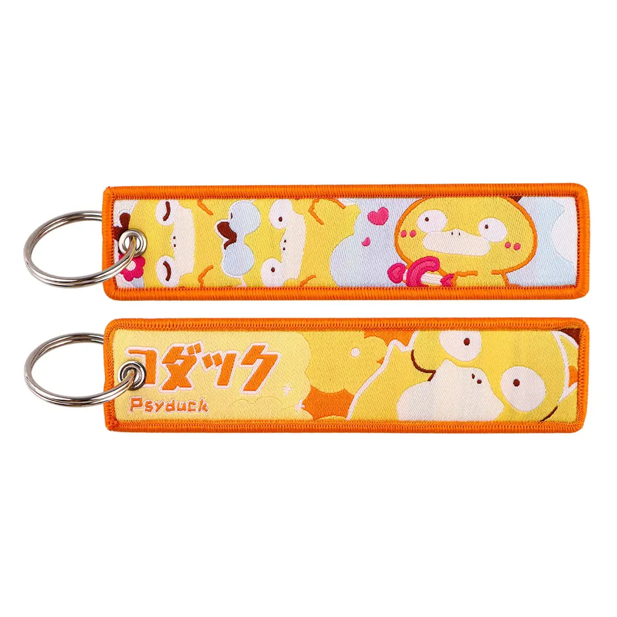 Gengar and Mewtwo Anime Keychain Zinc Alloy Double Sided Key Tag for Keys Car Motorcycle Gift for Men Women