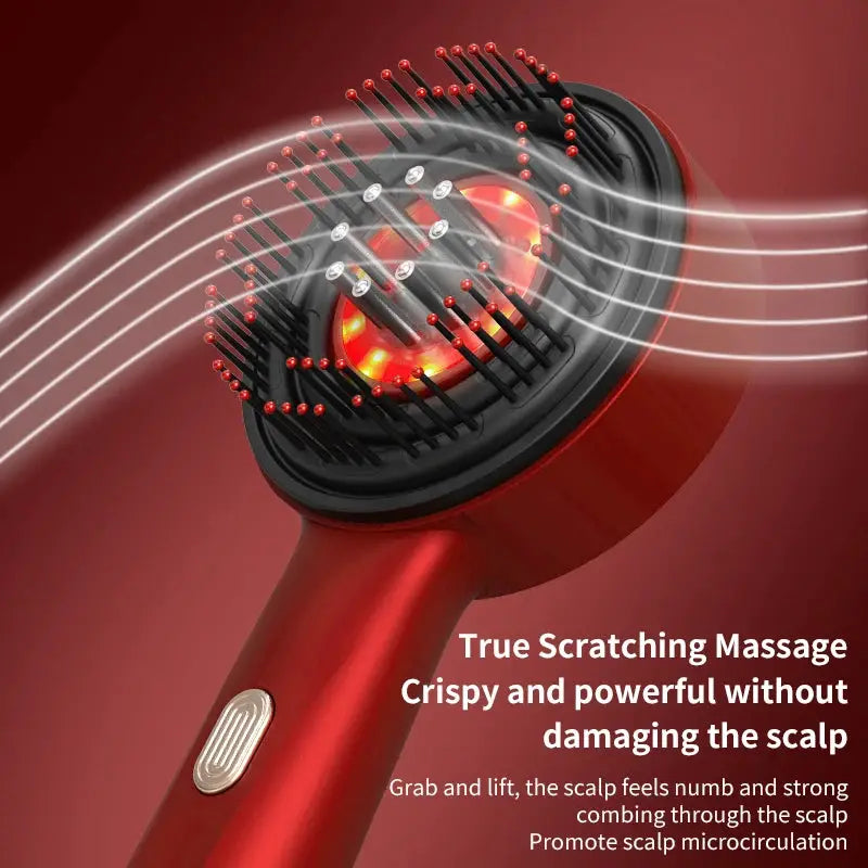 Electric head massager with red-light scalp comb for hair care