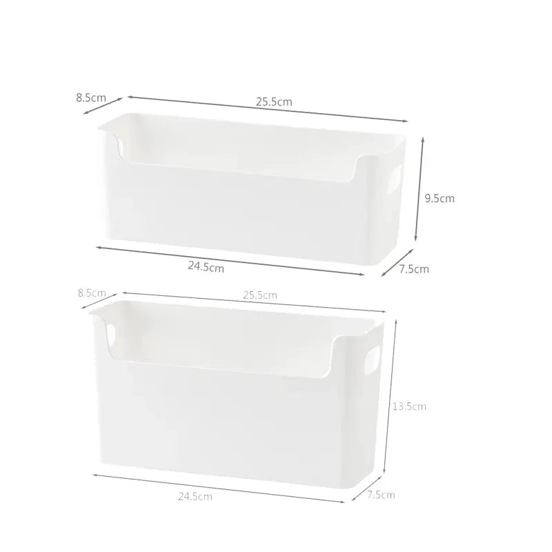 White non-perforated cling film rack and cabinet door organizer; two racks shown.