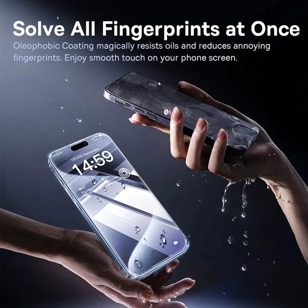 Baseus tempered glass screen protector for iPhone 17/16 Pro Max with clear edge anti-peeping film