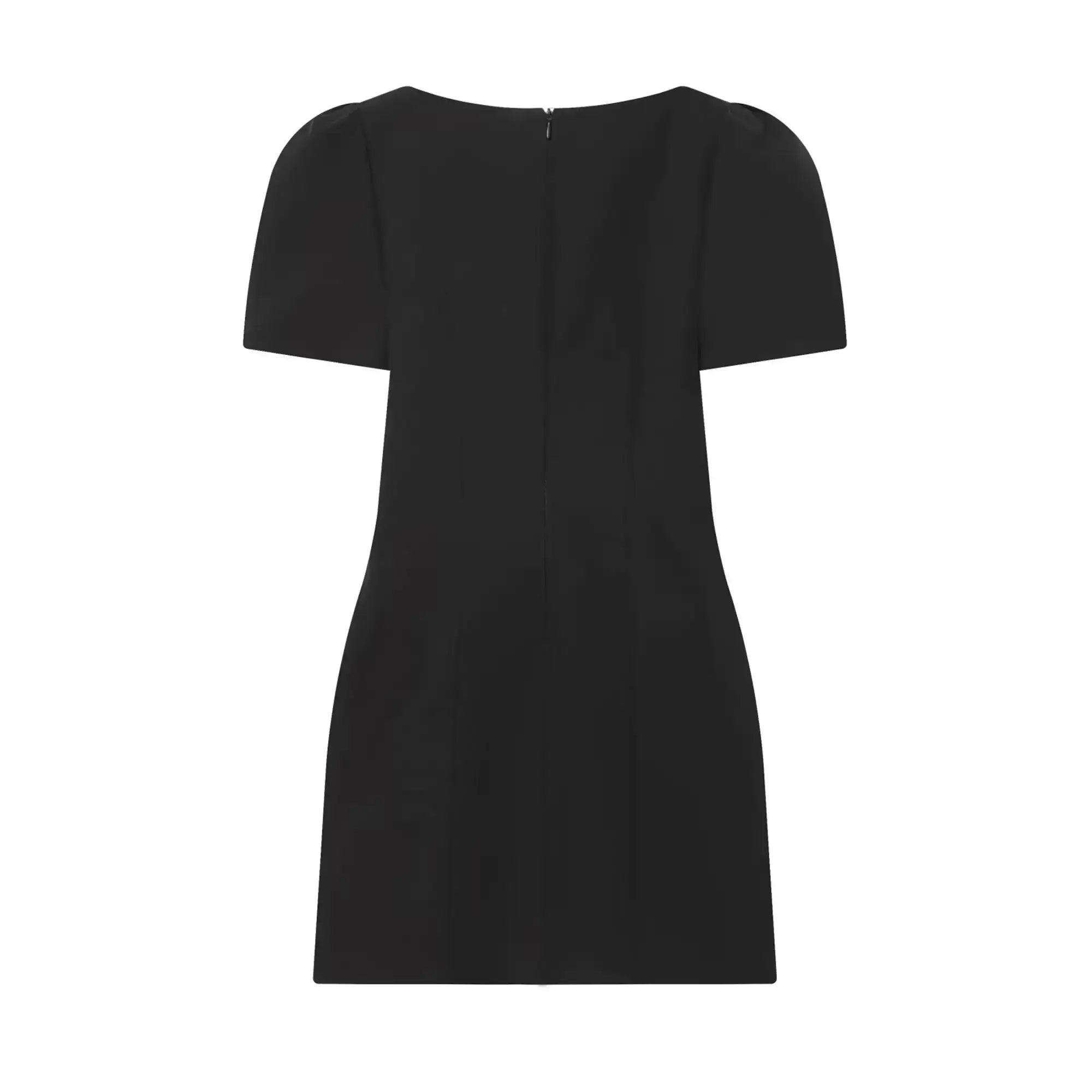 TFMLN Elegant Women Short Sleeve Mini Dress Slim Fit High Waist Solid