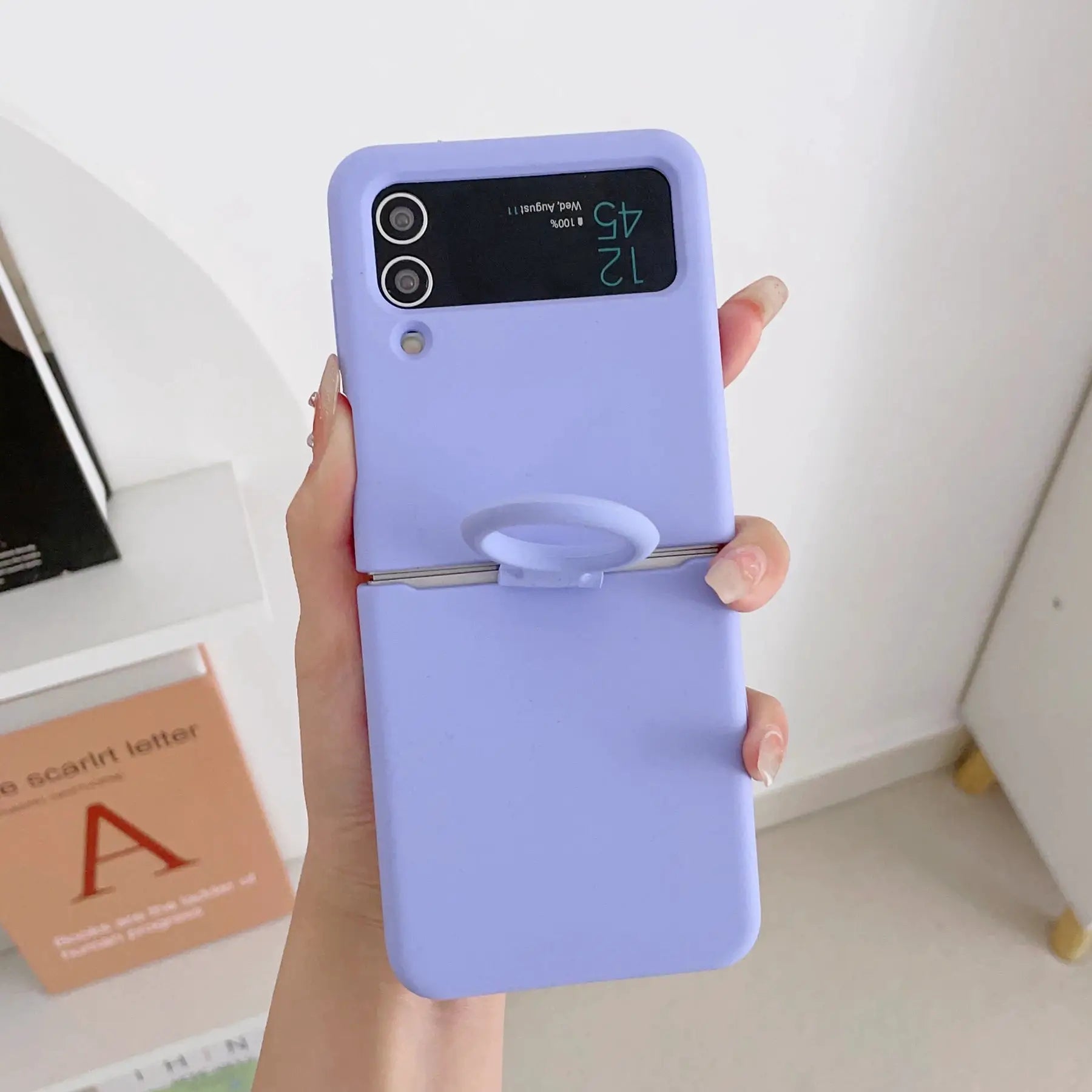 Liquid Silicone Ring Holder Case For Samsung Galaxy Z Flip Series Full Coverage And Easy Grip