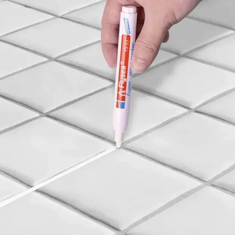 Grout pen waterproof tile marker by Simples Market in white for tile grout seams