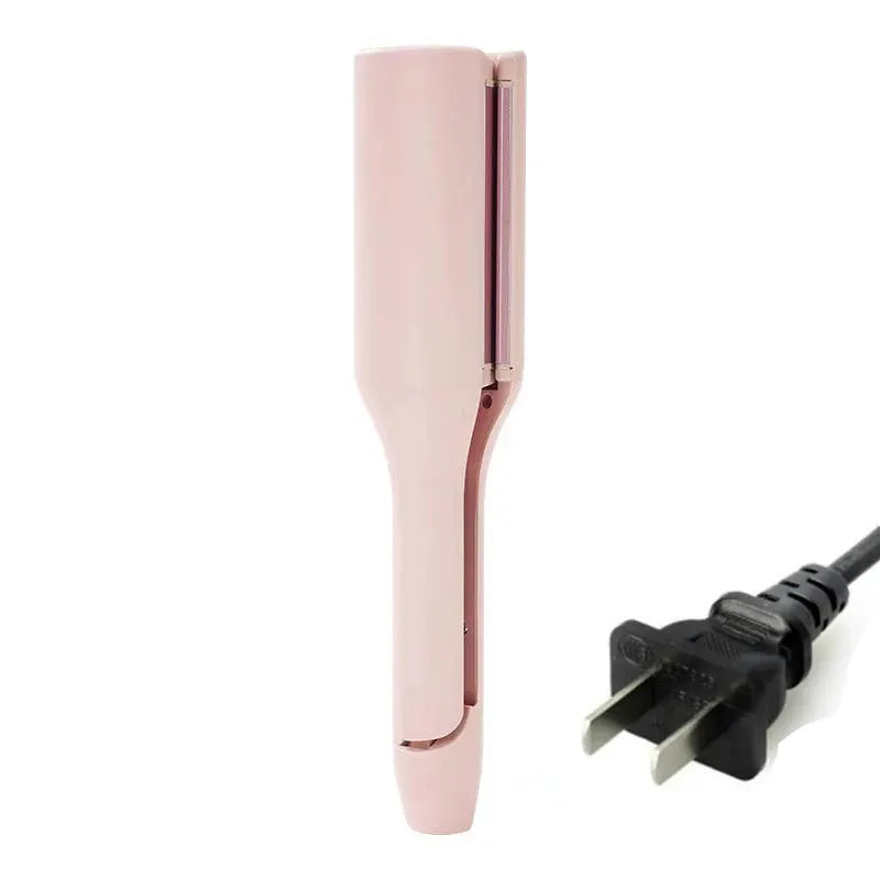 Hair curling iron 32mm deep-wave barrel, pink Simples Market styling wand