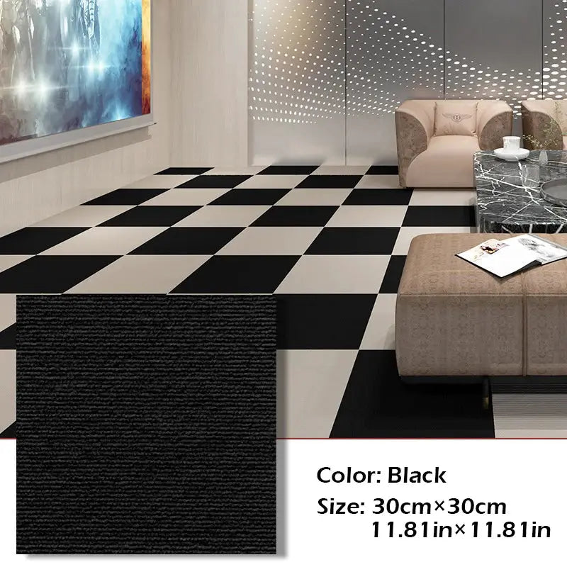 Simples Market 30cm×30cm black self-adhesive anti-slip floor rug tile