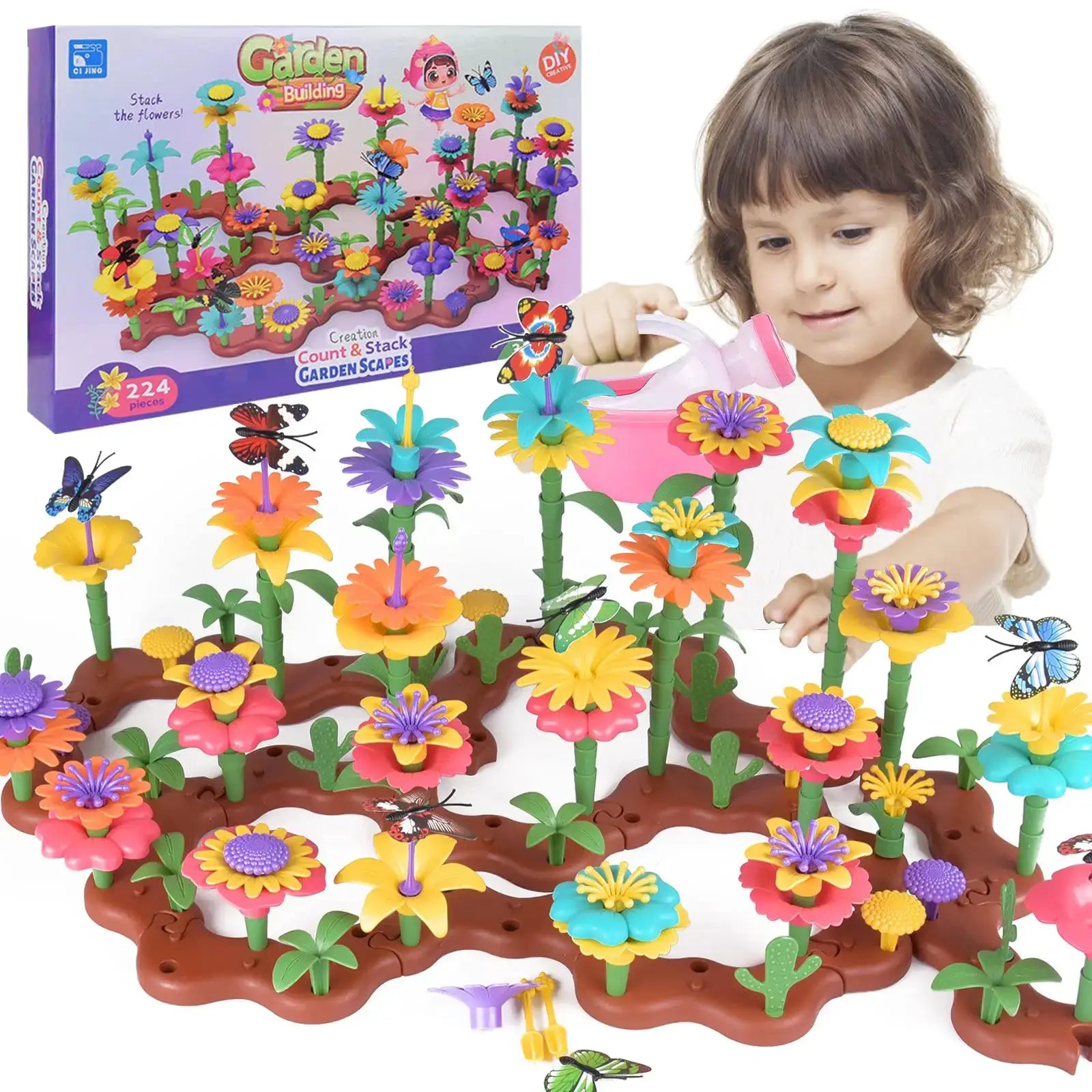 STEM Flower Garden Building Toy For Kids Aged Three To Seven Perfect Gift For Boys And Girls