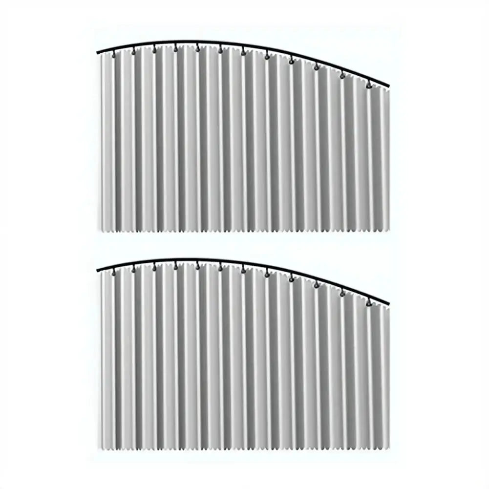 2-piece car side window sun shades, gray fabric, telescopic foldable heat shield, UV blocking for sedans and SUVs