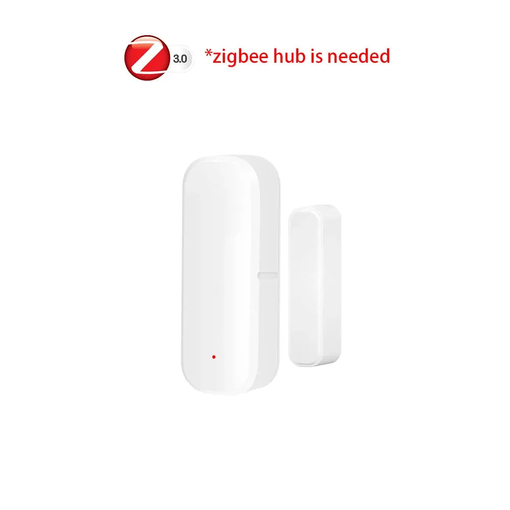 Simples Market Zigbee door/window contact sensor pair, two white plastic units for open/closed detection
