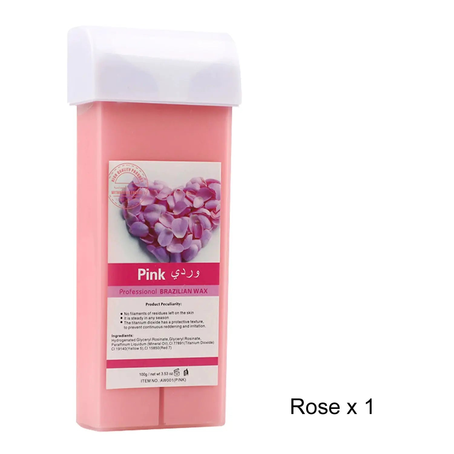 Roll-on wax refill pink bottle by Simples Market for painless hair removal