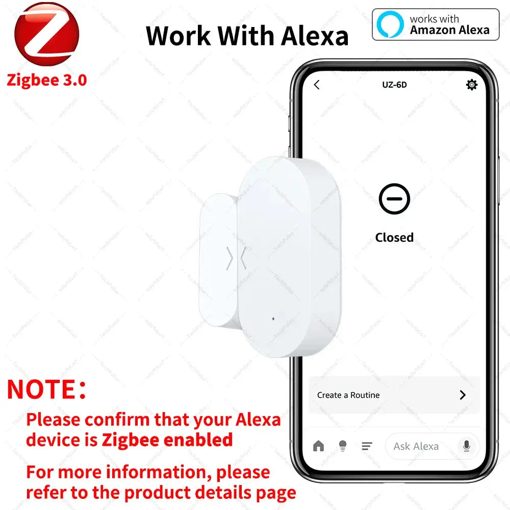 Door/window contact sensor (2-pack) by Simples Market with white magnets.