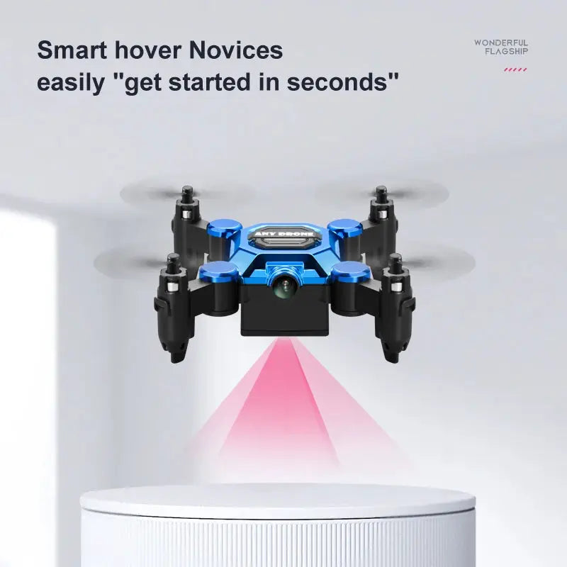 K04 mini folding blue drone with front camera for aerial photography