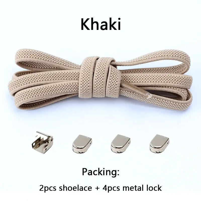 FlexFit No Tie Elastic Shoelaces One Size Fits All Adults And Kids Quick Slip On Shoes
